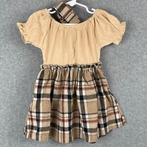 E1046 Apricot Short Sleeve Dress Size 18-24 Months